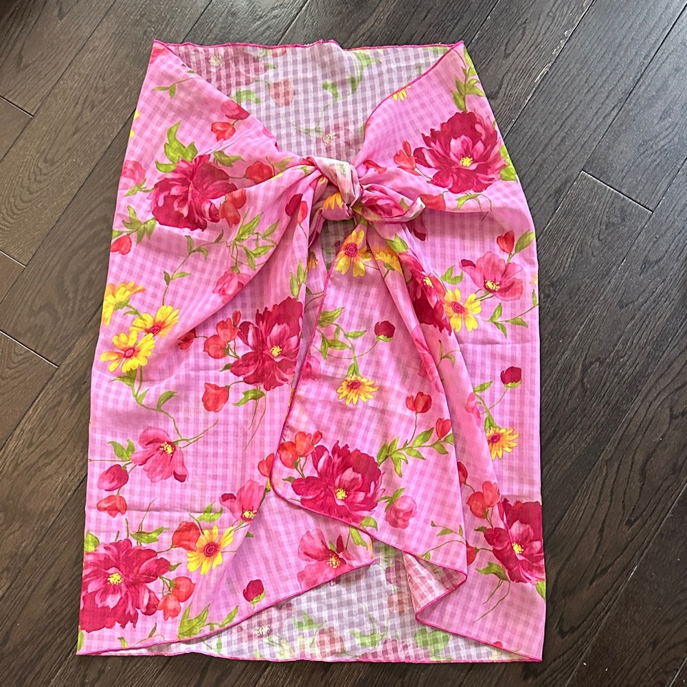 Floral Pink Sarong Wrap.